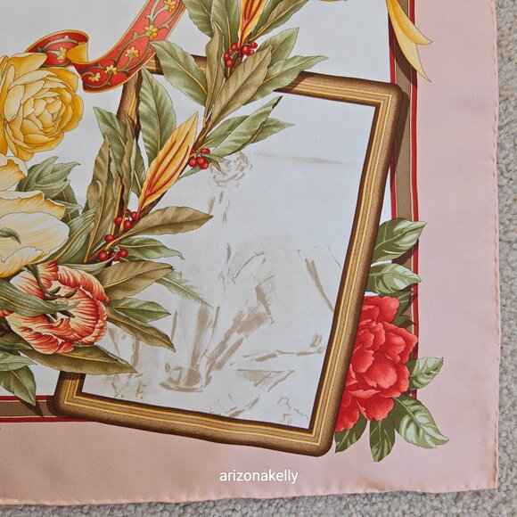 *RARE* Salvatore Ferragamo Omaggio a DePisis Silk Scarf Hand Rolled - Picture 10 of 16